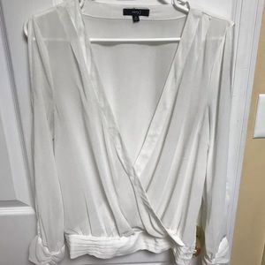 Women's sheer v-neck blouse